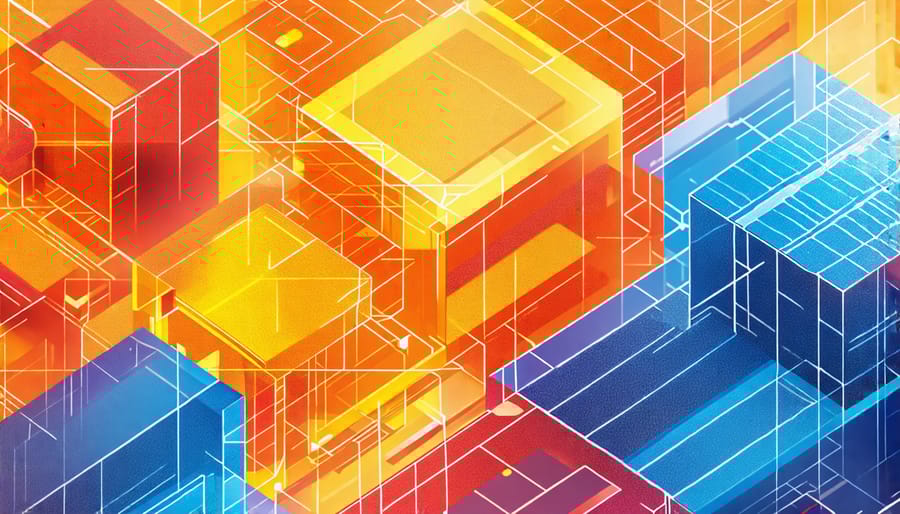 Close-up view of perovskite solar cells with detailed microstructure