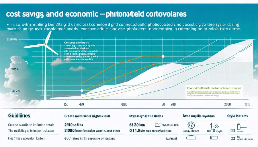 Graph showing the reduction in electricity bills and potential income from solar energy surplus