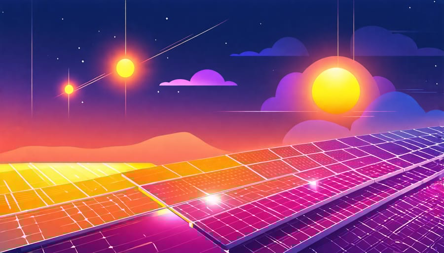 Illustrative diagram of perovskite solar cells with focus on energy efficiency