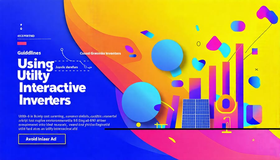 Visual representation of the financial and ecological advantages of utility interactive inverters