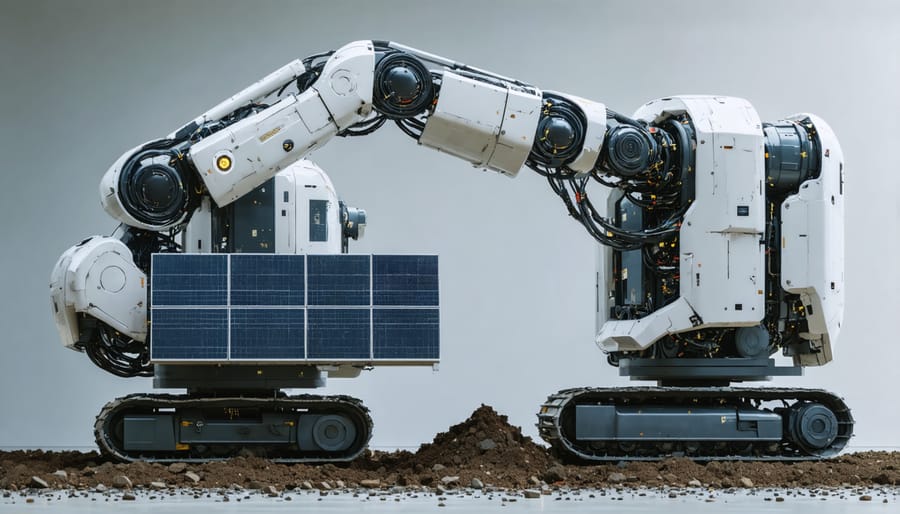 Modern robotic arm using artificial intelligence to sort and process end-of-life solar panels