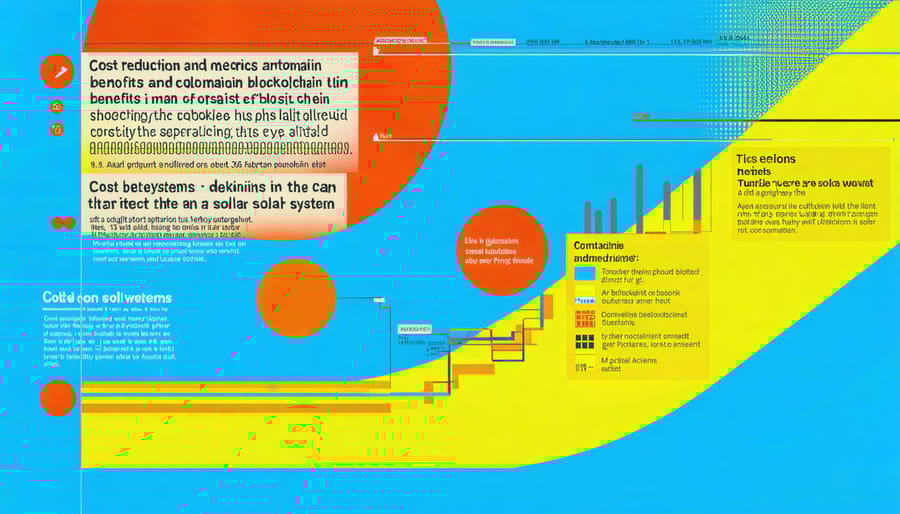 Data visualization of blockchain-enabled cost savings in solar energy management