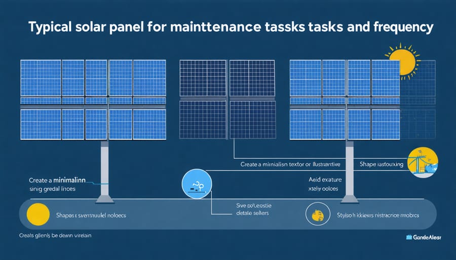 Visual guide to solar panel maintenance requirements and schedules