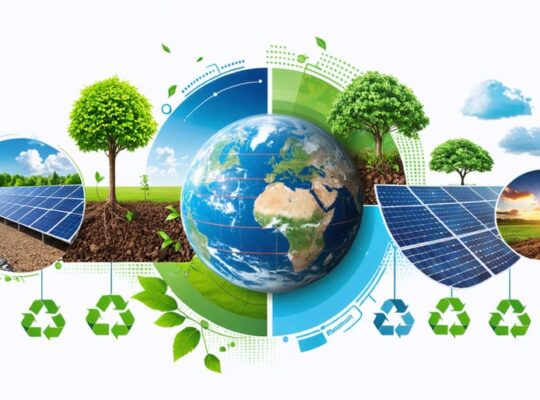 An illustrative representation of the solar panel lifecycle, highlighting sustainable practices from material sourcing to end-of-life recycling, emphasizing environmental impact.
