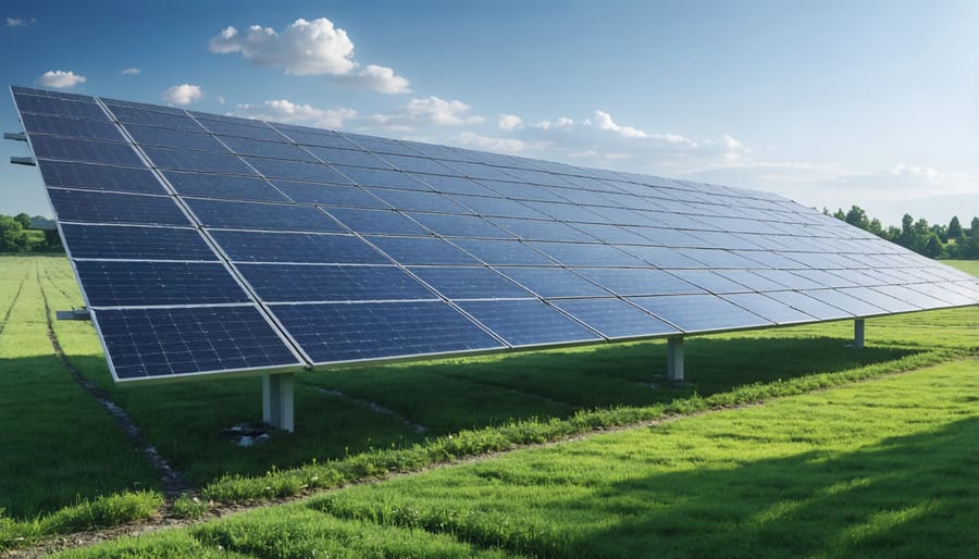 Industrial facility processing end-of-life solar panels for material recovery