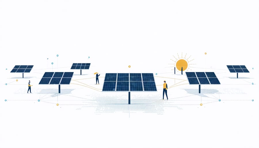 Conceptual visualization of community solar funding model