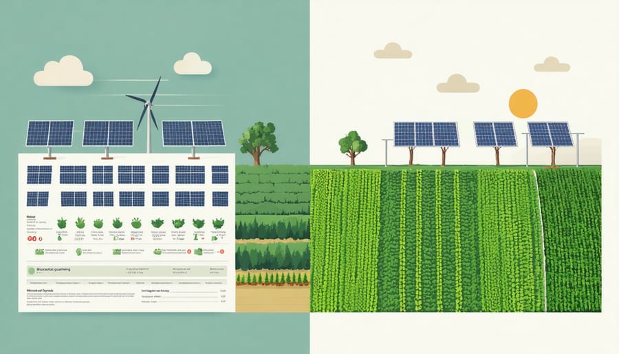Visual comparison of income sources between conventional and solar-integrated farming