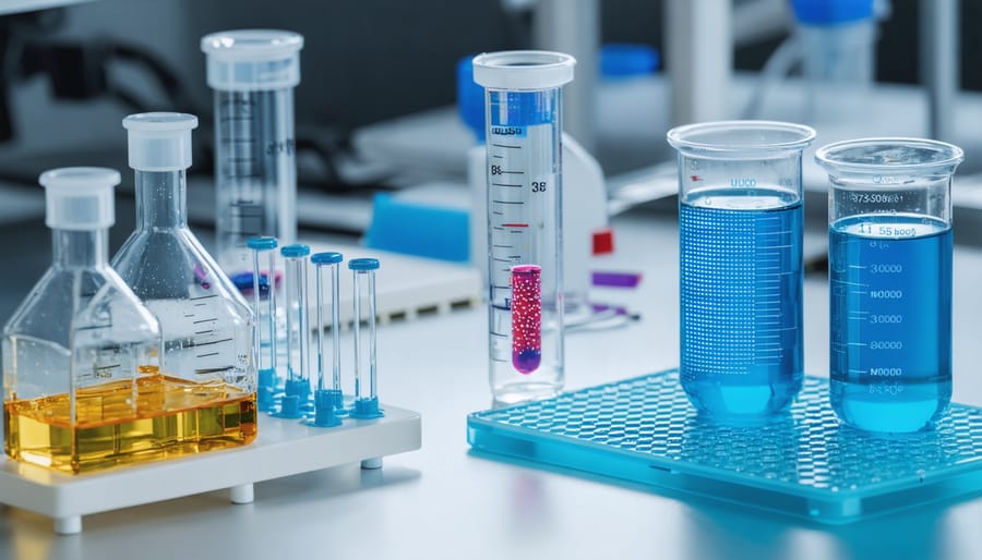 Scientific laboratory equipment used in perovskite quantum dot manufacturing