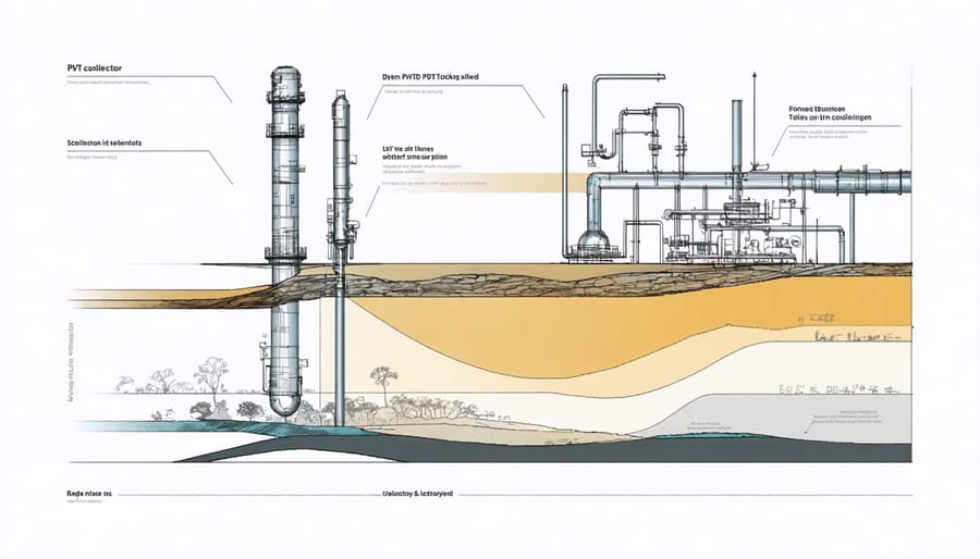 Technical diagram showing the internal structure of a photovoltaic thermal hybrid solar collector with labeled components