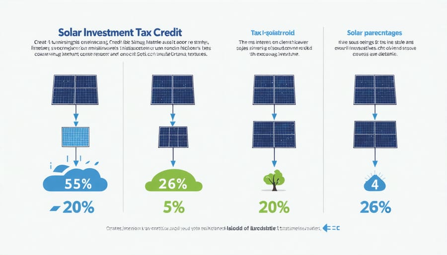 Visual representation of ITC step-down schedule and percentage values