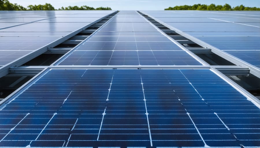 Industrial facility producing silicon wafers for solar panels with specialized equipment