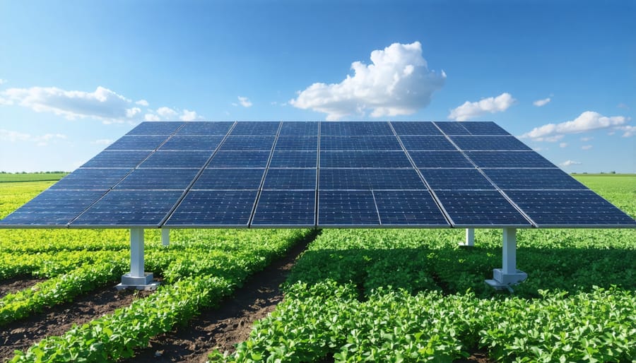 Workers dismantling and sorting solar panel components for recycling