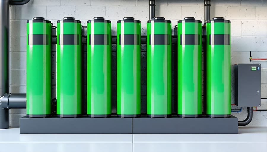 Home battery storage system with inverter and monitoring display