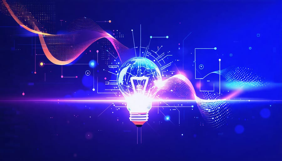 Flowchart showing how smart contracts automate energy trading transactions