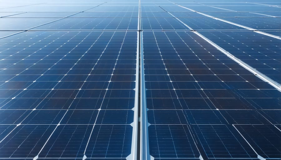 Advanced solar panel array featuring integrated monitoring sensors and smart technology