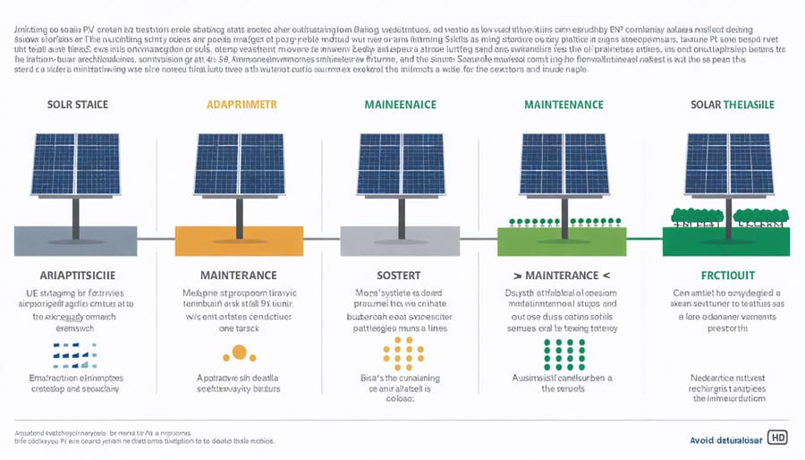 Visual representation of different adaptation strategies for improving solar PV system resilience