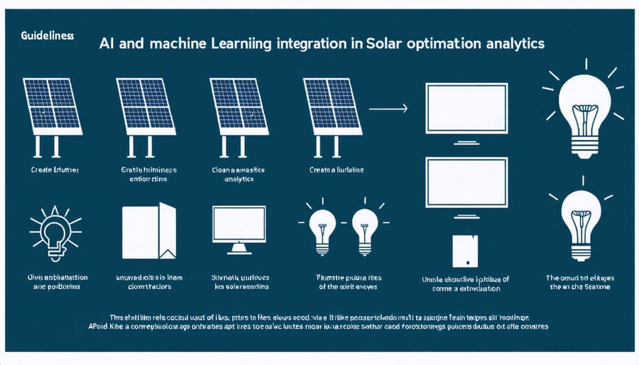 Visual representation of AI and ML components in solar PV optimization systems