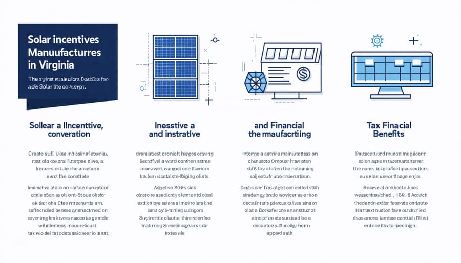 Visual representation of Virginia solar manufacturing incentives and tax credits