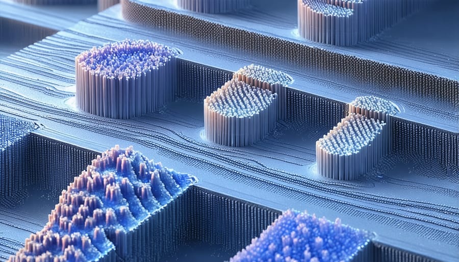 Microscopic view showing z-crystal structure patterns within multi-crystalline silicon