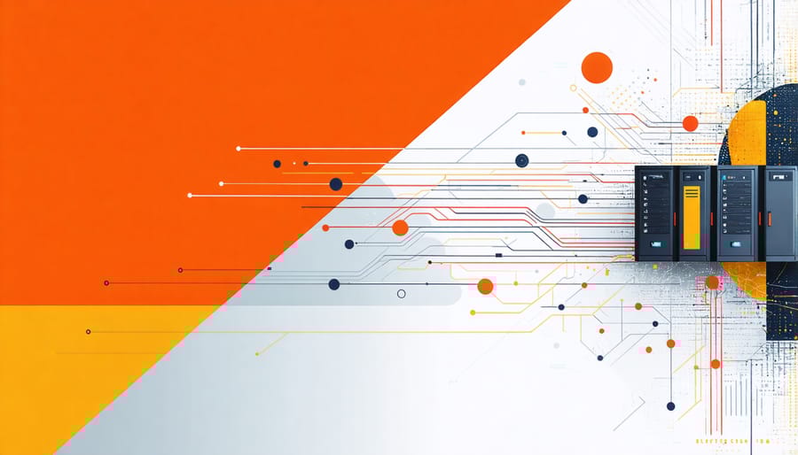 Diagram illustrating how AI manages power flow between solar panels, battery storage, and home appliances