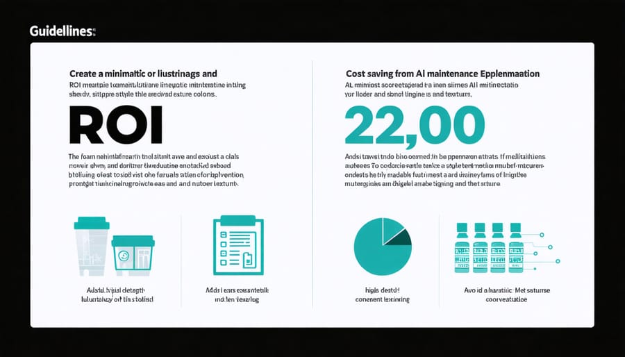 Data visualization of cost savings and performance improvements from AI-powered maintenance