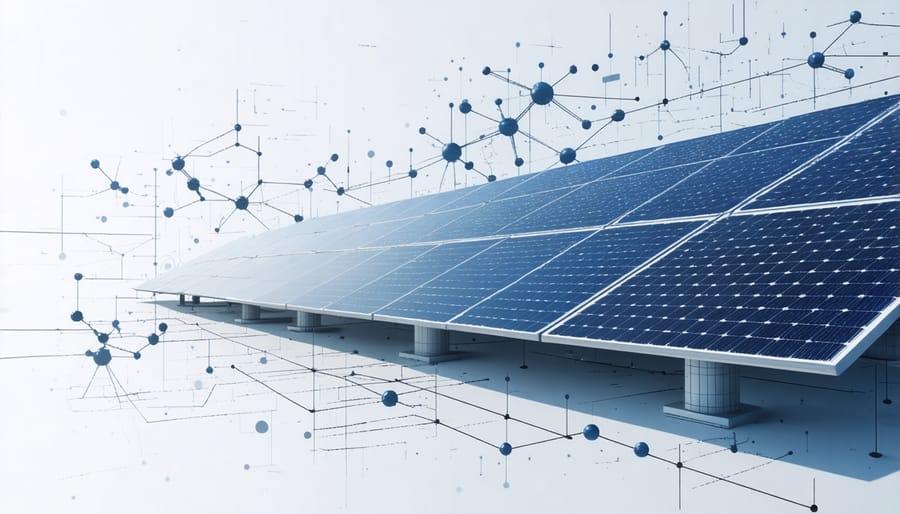 3D visualization of machine learning algorithms analyzing photovoltaic material composition