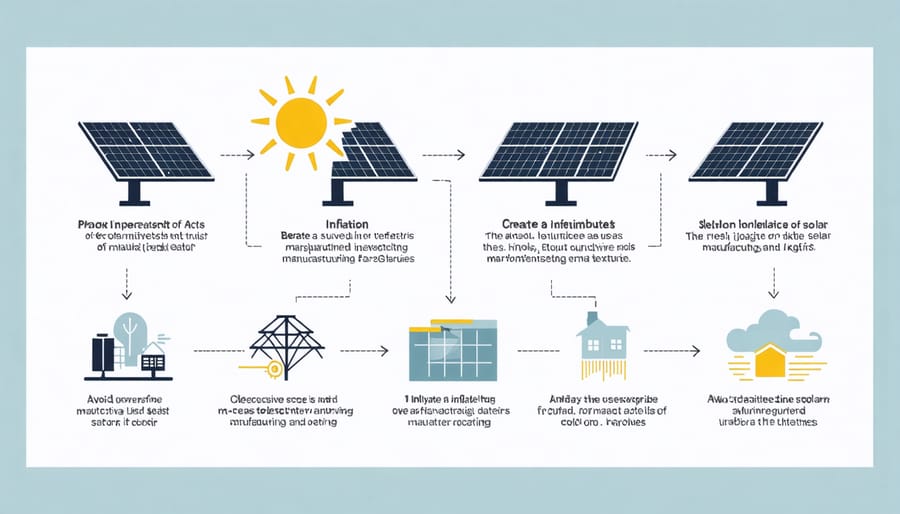 Visual breakdown of IRA solar manufacturing incentives including tax credits and domestic content requirements