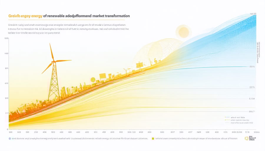 Chart displaying renewable energy market growth trends and forecasts