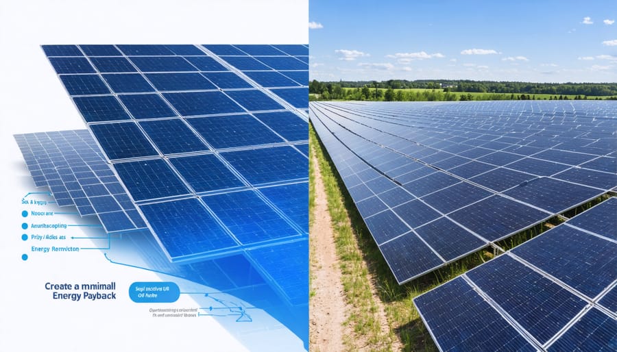 Comparison of solar panel production energy use versus clean energy generation