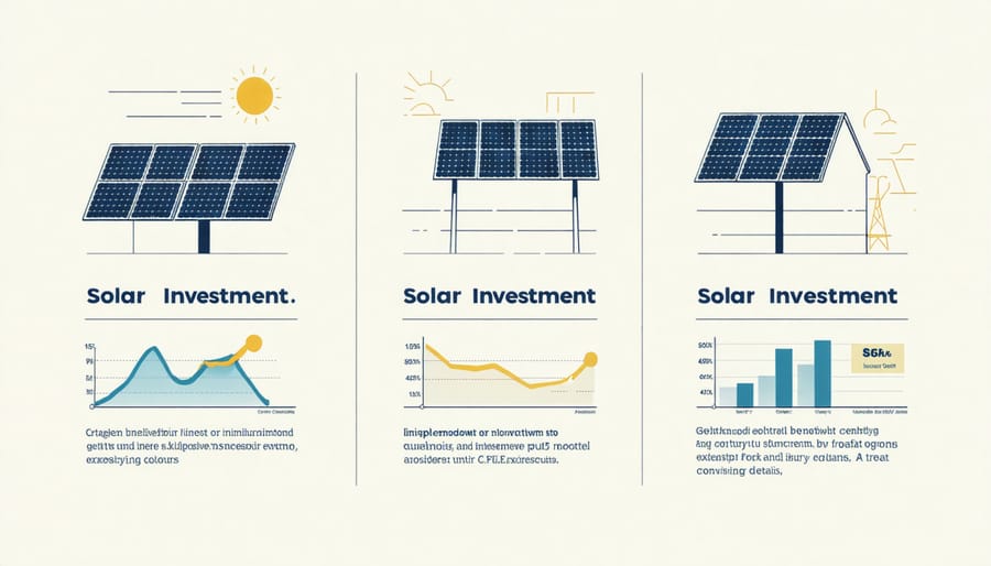 Visual chart displaying ROI components including TRECs, tax credits, and energy savings
