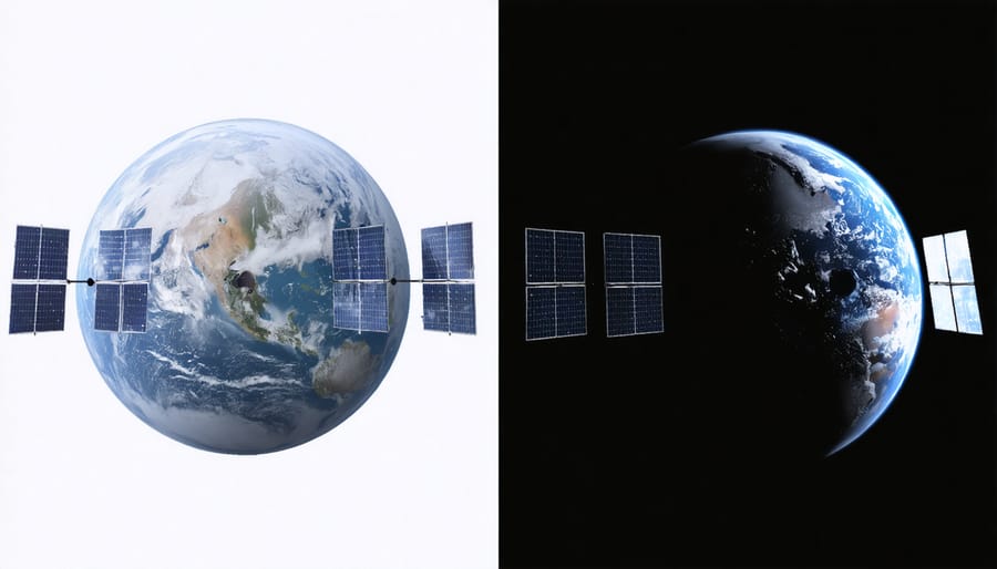Comparison of weather satellite imagery and AI solar prediction models