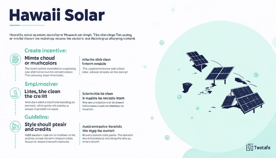 Visual representation of available solar incentives and financial benefits in Hawaii