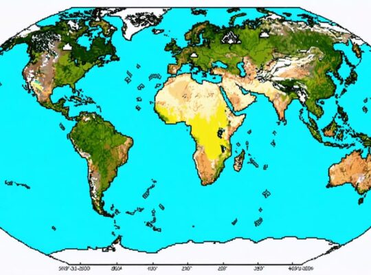A color-coded global map illustrating the nine major climate zones according to the Köppen-Geiger classification system, highlighting diverse weather patterns relevant to solar PV installations.