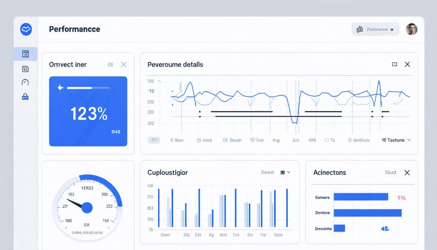 Digital interface displaying key performance indicators and verification metrics for decarbonization progress