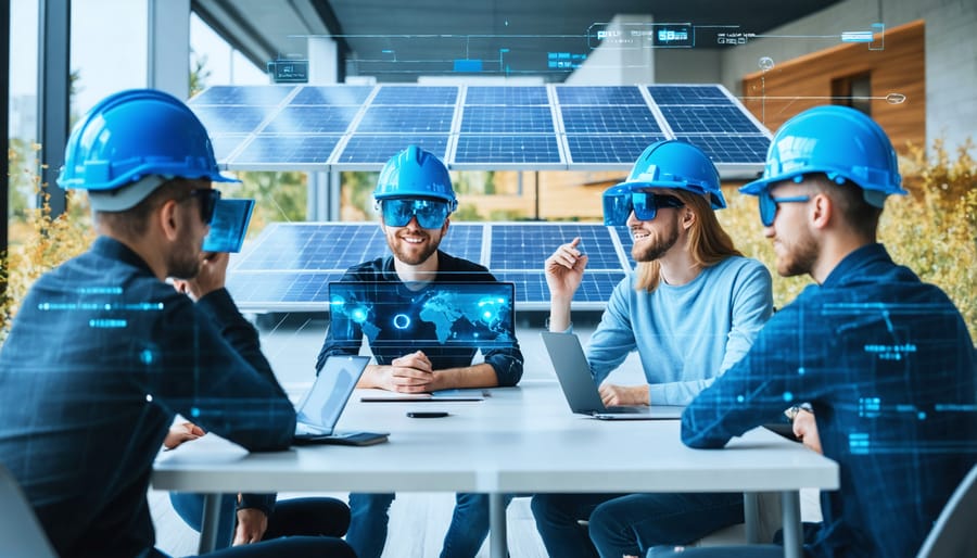 Remote solar team collaboration using AR technology for system analysis