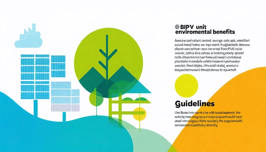 Visual representation of carbon reduction metrics and financial savings from BIPV unit ventilator systems