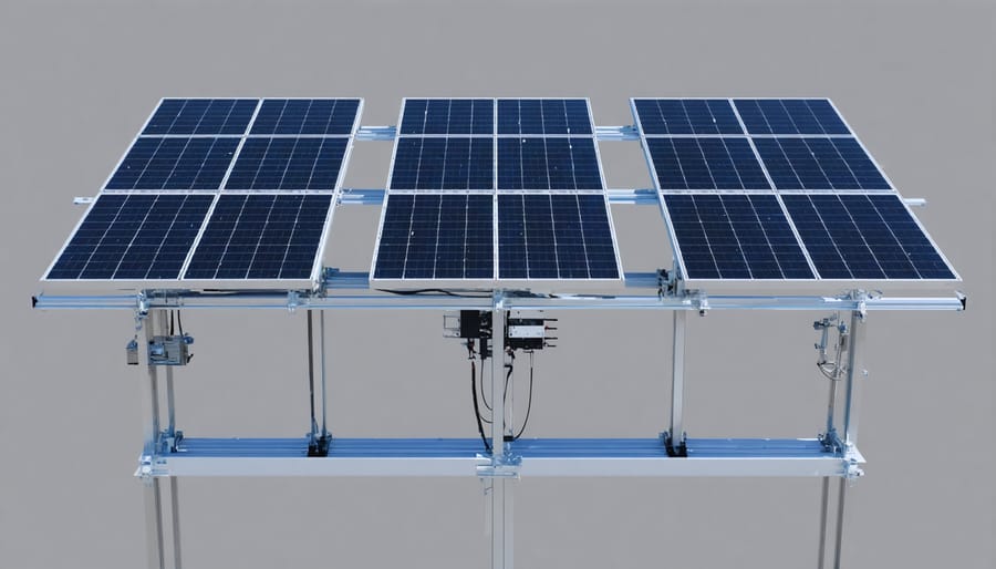 Dynamic mounting system demonstrating various adjustment capabilities for solar panels