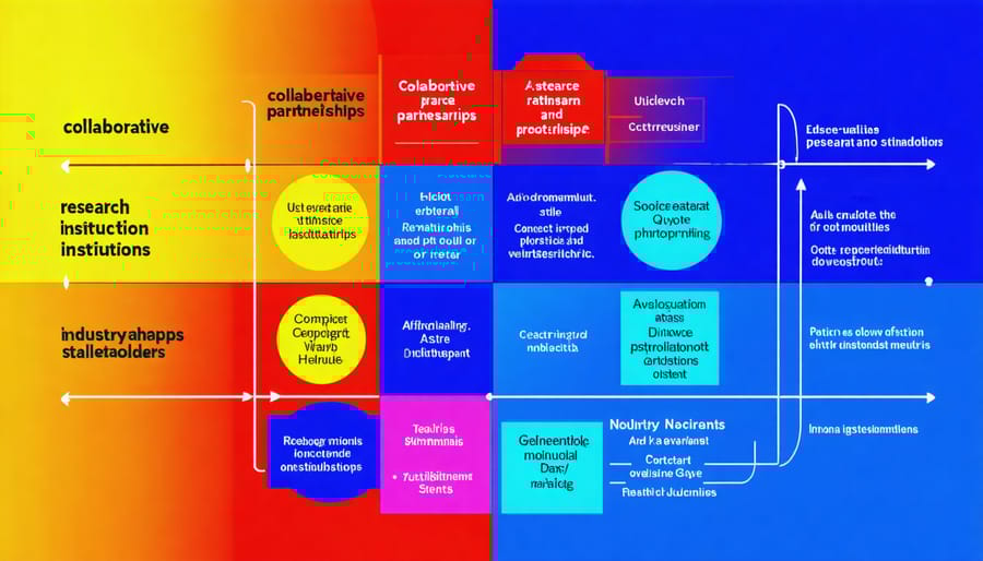 Network diagram showing interconnected relationships between grid resilience partners