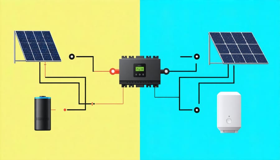 Diagram illustrating how solar components integrate with smart home systems