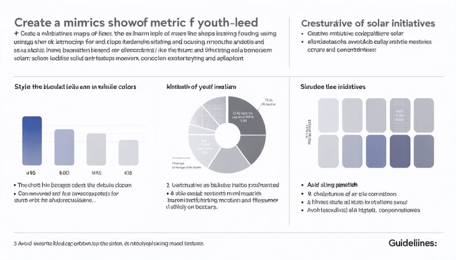 Visual representation of key performance indicators and success metrics from youth solar projects