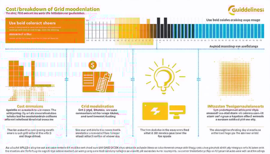 Visual representation of infrastructure investment costs including equipment, labor, and maintenance