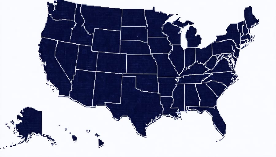 Solar irradiance map of United States showing regional sunlight intensity