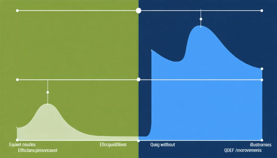 Performance comparison chart showing solar panel efficiency gains using quantum dot enhancement films