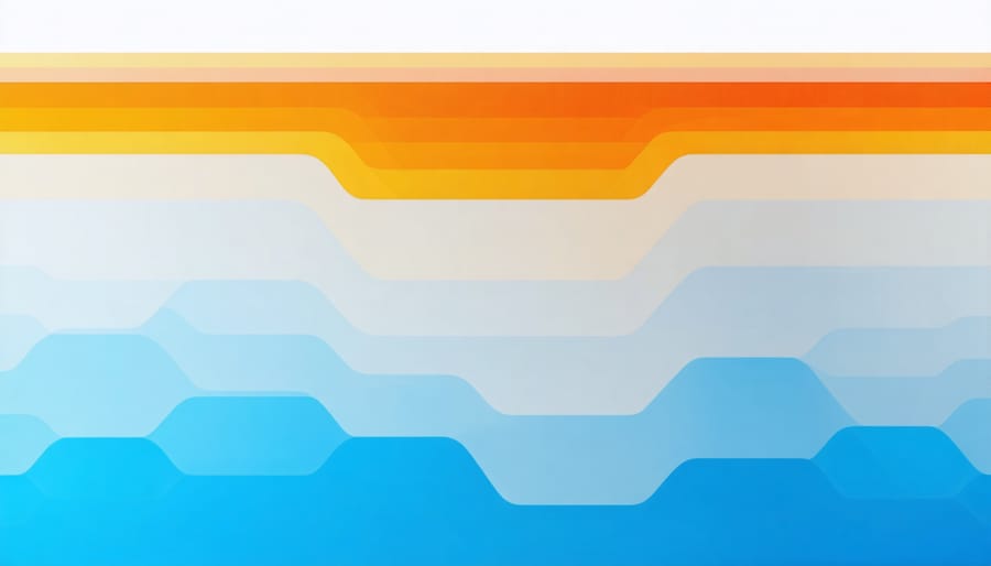Cross-sectional view of quantum dot enhancement film layers under microscope