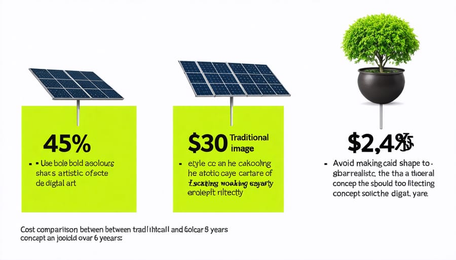 Cost comparison chart of traditional versus solar cooking systems