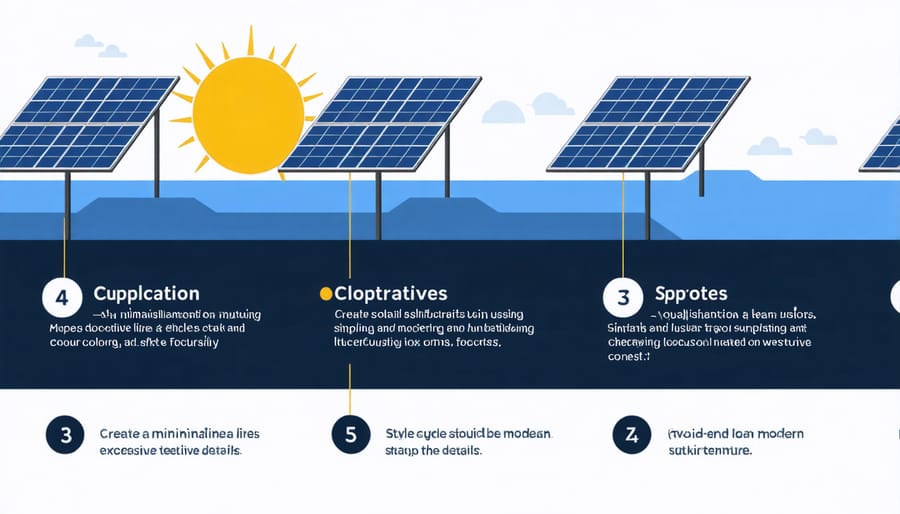 Step-by-step flowchart of solar loan application process