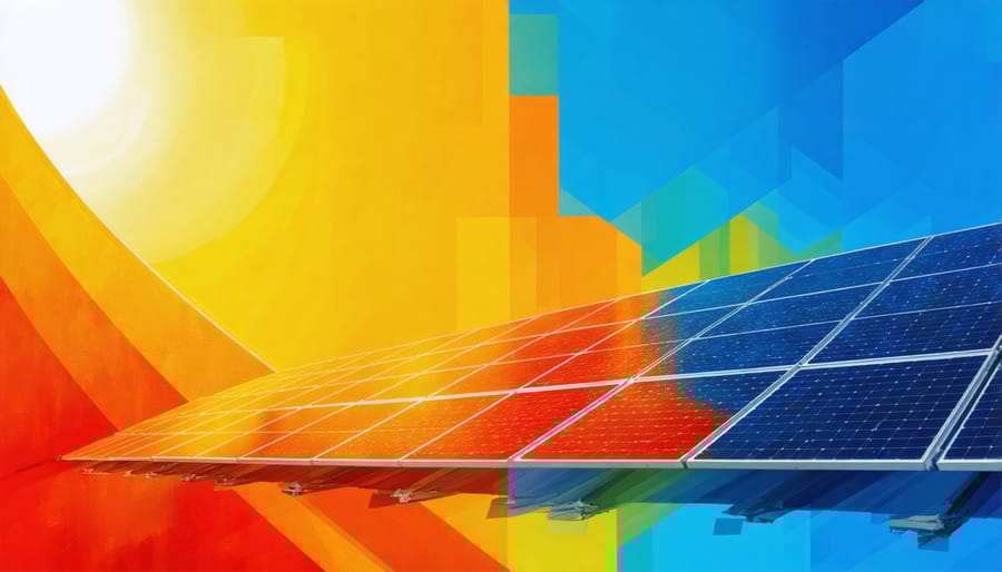 Graph depicting future solar market growth projections across different regions