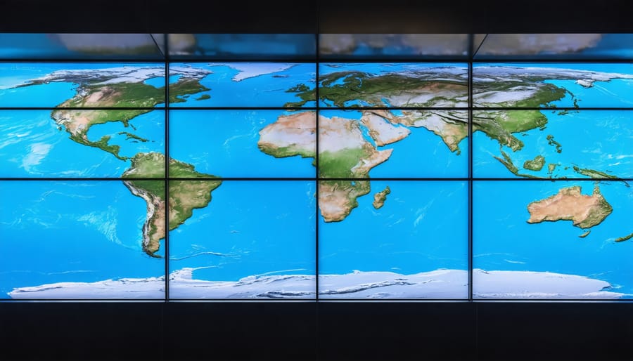 Solar industry professionals using interactive climate modeling software for training