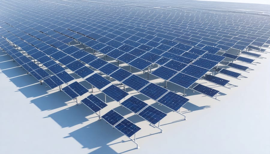3D visualization of solar panel array layout optimization for microgrids