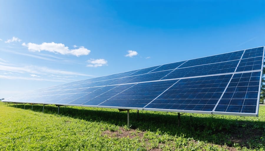 Technician installing solar pump controller in agricultural setting